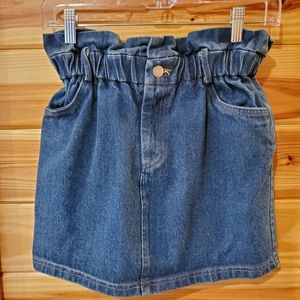 Wild Honey Paper Bag Demin Jean Skirt. SZ Small